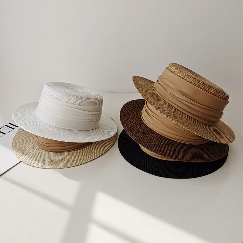 Flat Straw Hat, Women display picture 1