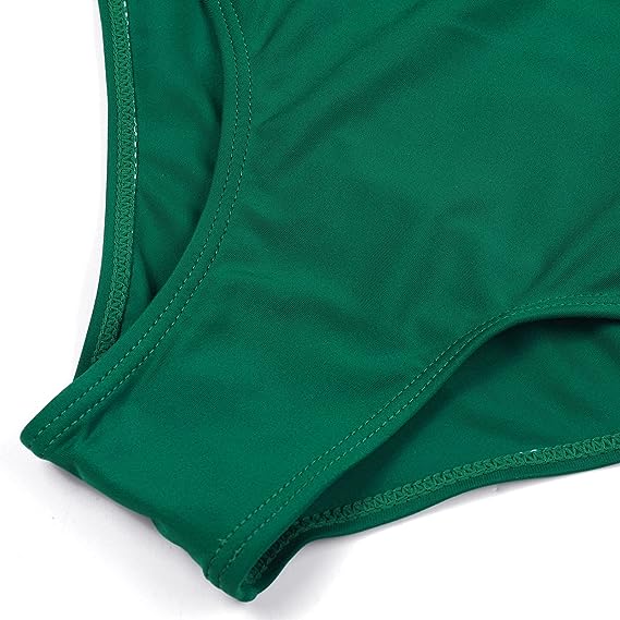 Double-Layer Lotus Leaf High-Waist Women's Split Swimsuit