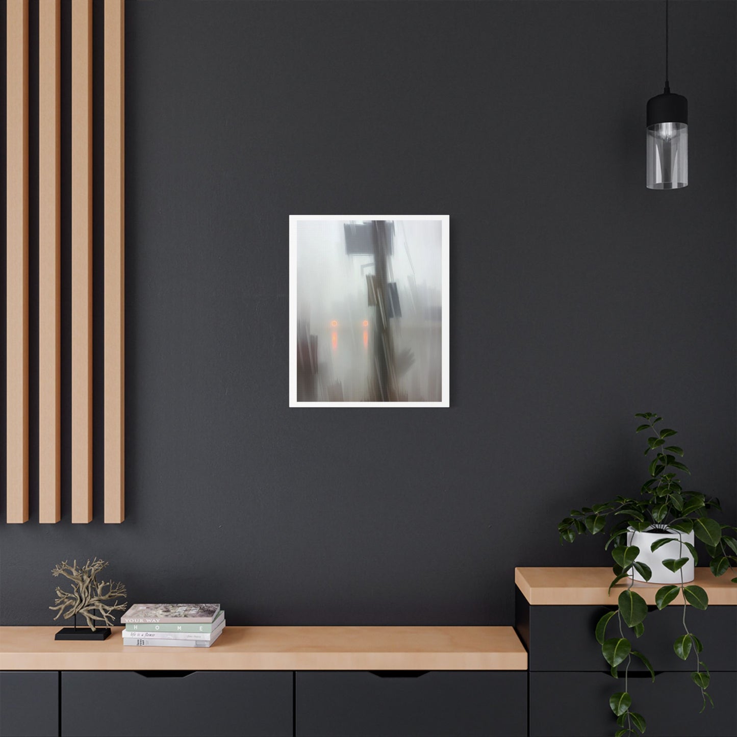 Faded Pastel Abstract Decor Art VI 'Designed by AI' Print on Canvas