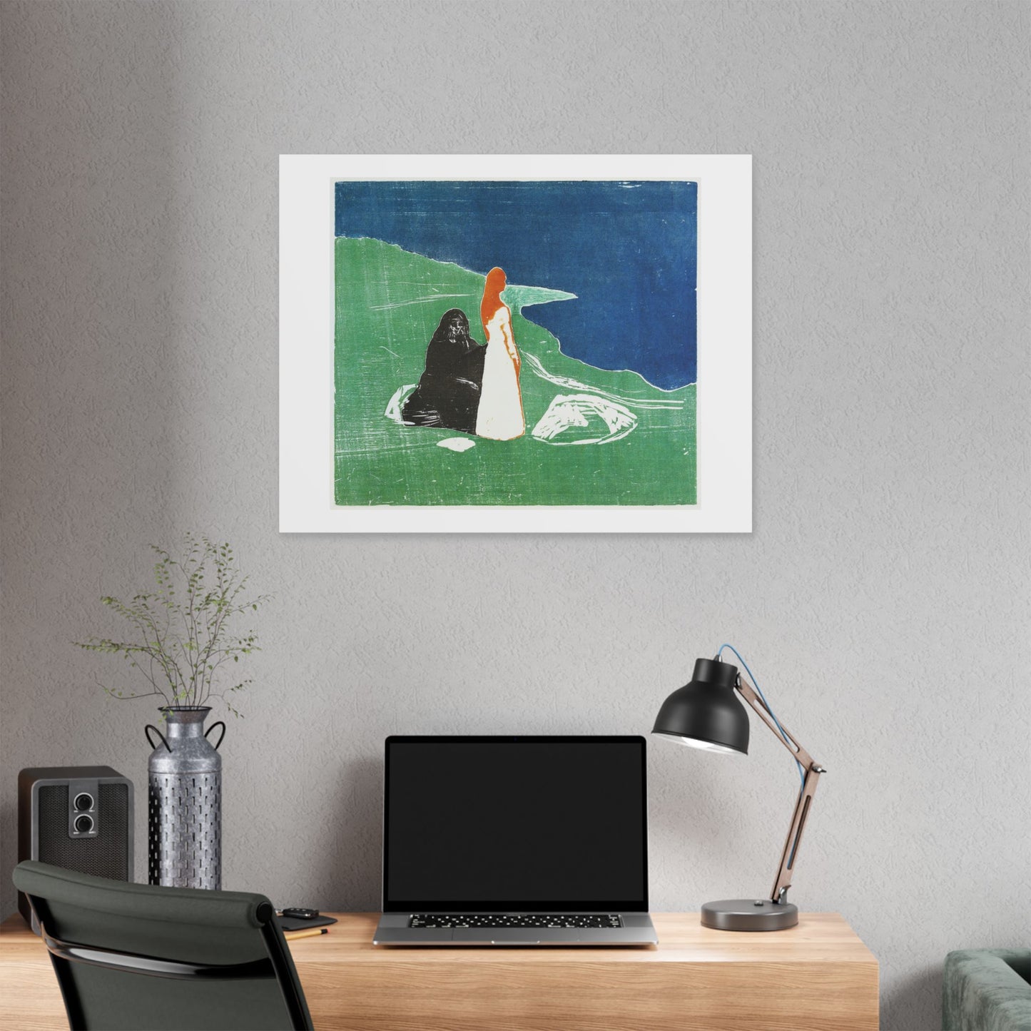 Two Women on the Shore (1898) by Edvard Munch, from the Original, Canvas Art Print