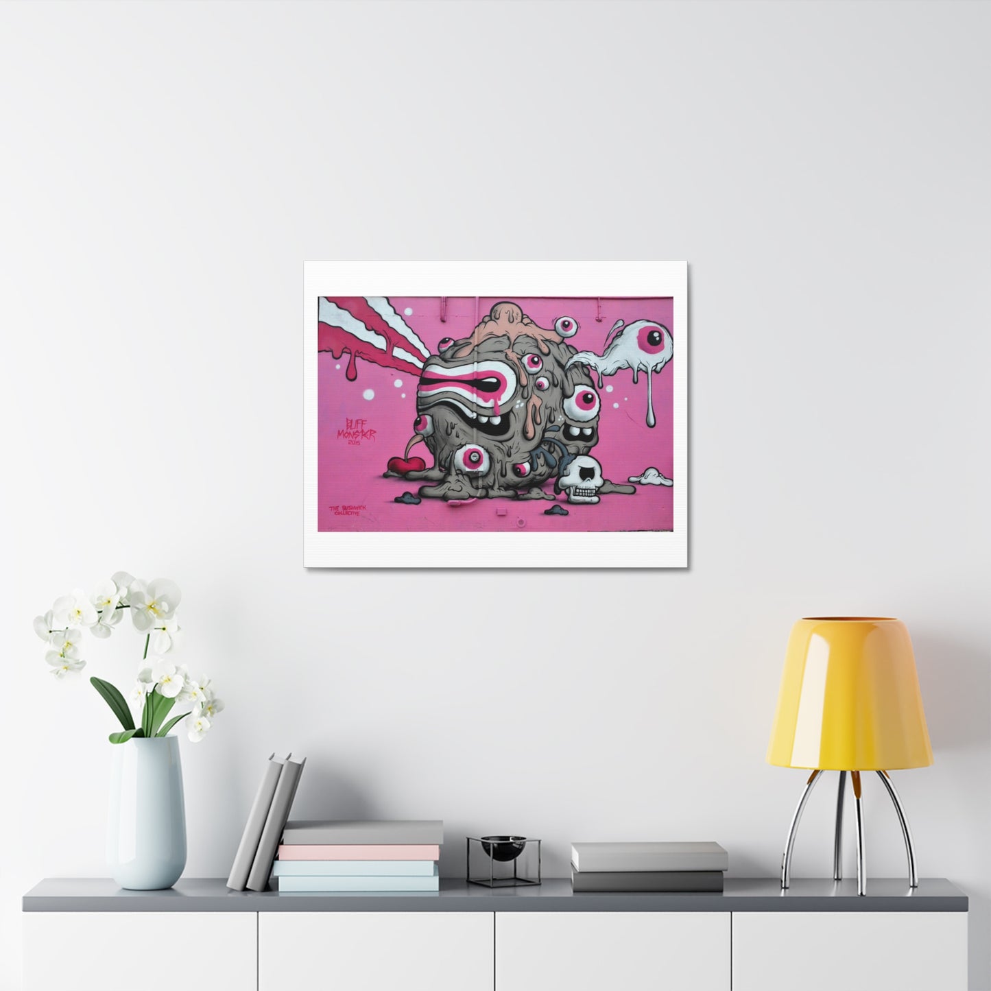 Graffiti Art 'Buff Monster' (2015) for the Bushwick Collective Block Party, Brooklyn, New York, Art Print on Canvas