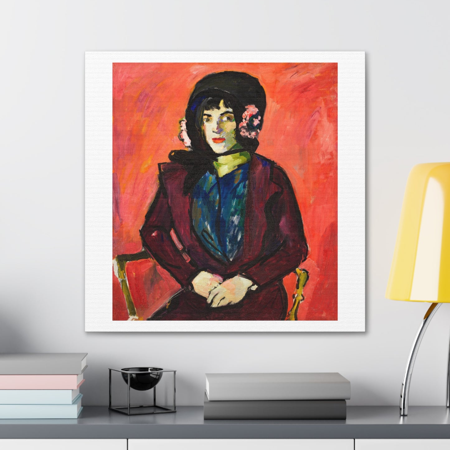 Portrait of a Girl (1909–1914) by Henry Lyman Sayen, from the Original, Print on Canvas