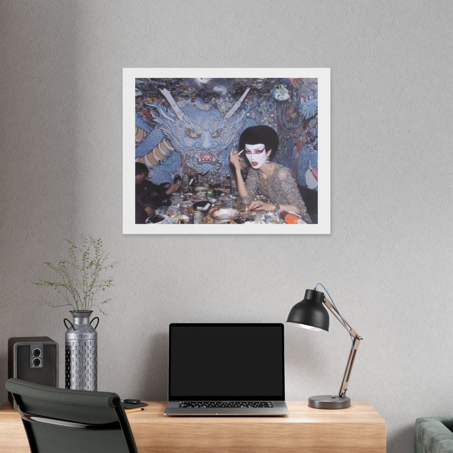 Psychedelic Japan V Abstract Art 'Designed by 'AI Canvas Art Print