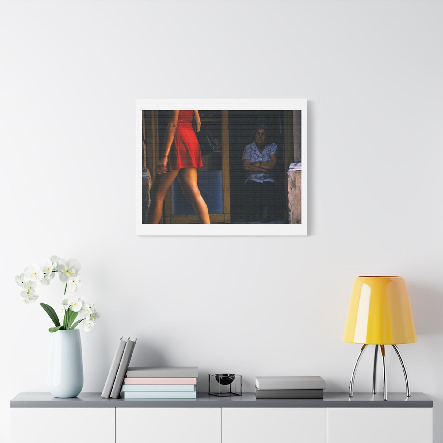 Greece Street Scene 'Designed by AI' Art Print on Canvas