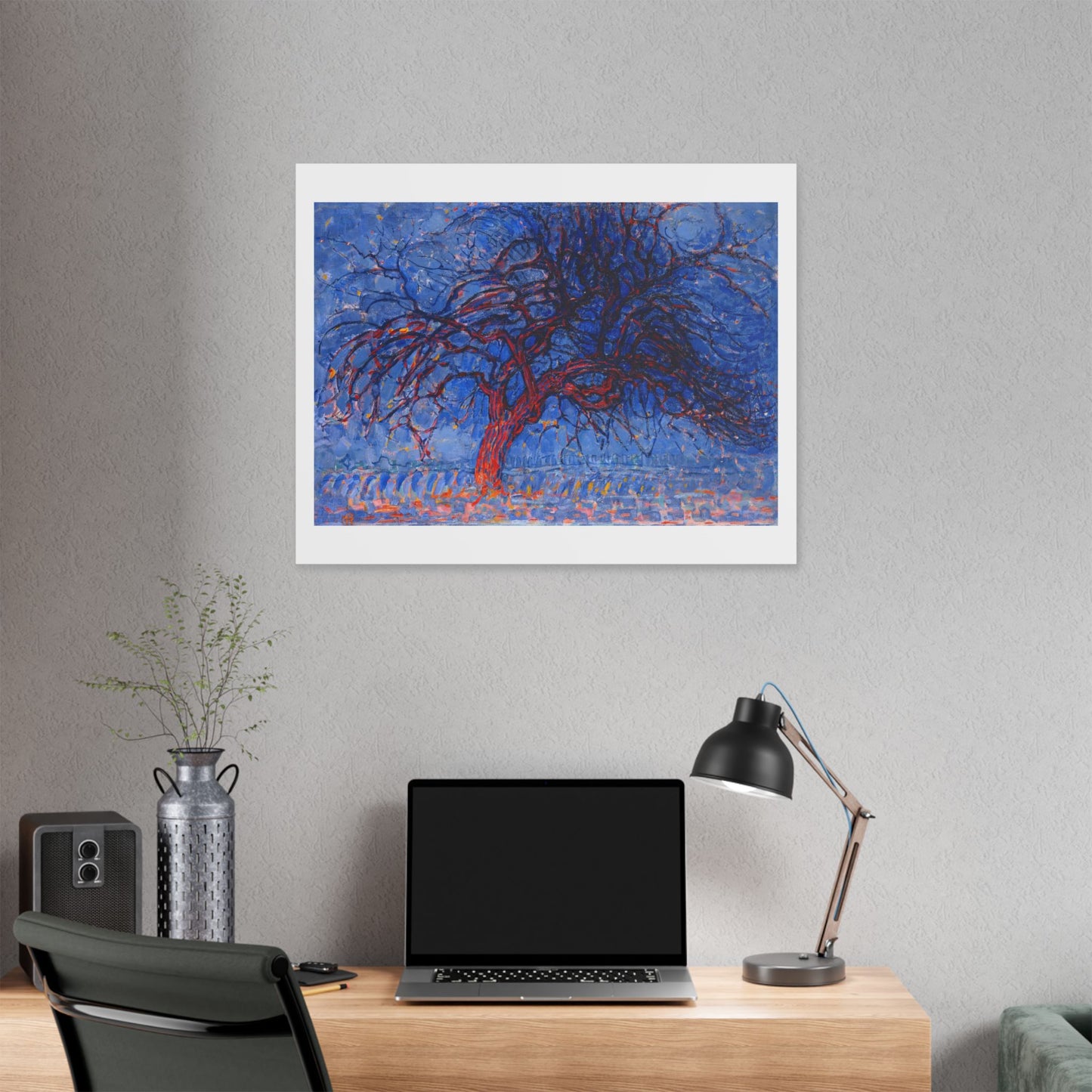 Evening, Red Tree 'Avond, De Rode Boom' (1908) by Piet Mondrian, from the Original, Canvas Art Print