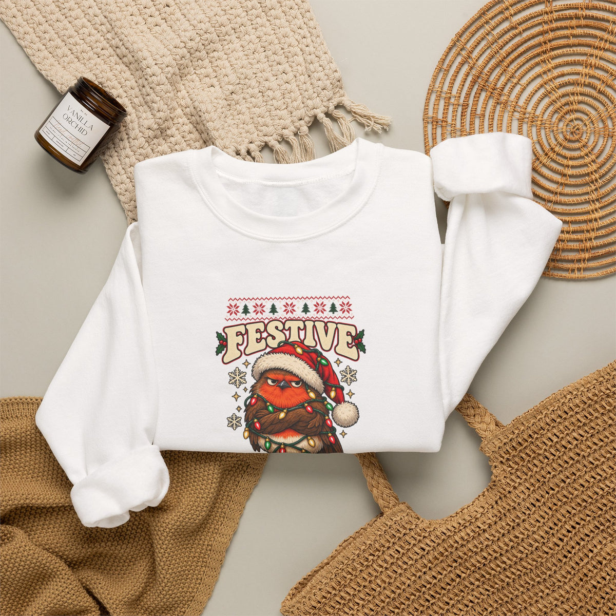 Funny Adult Christmas Jumpers: 'Festive As Fuck' Christmas Crewneck