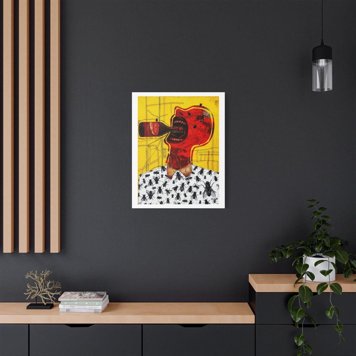 Consumerism, Neo-Surrealism, Art Print on Satin Canvas, Stretched