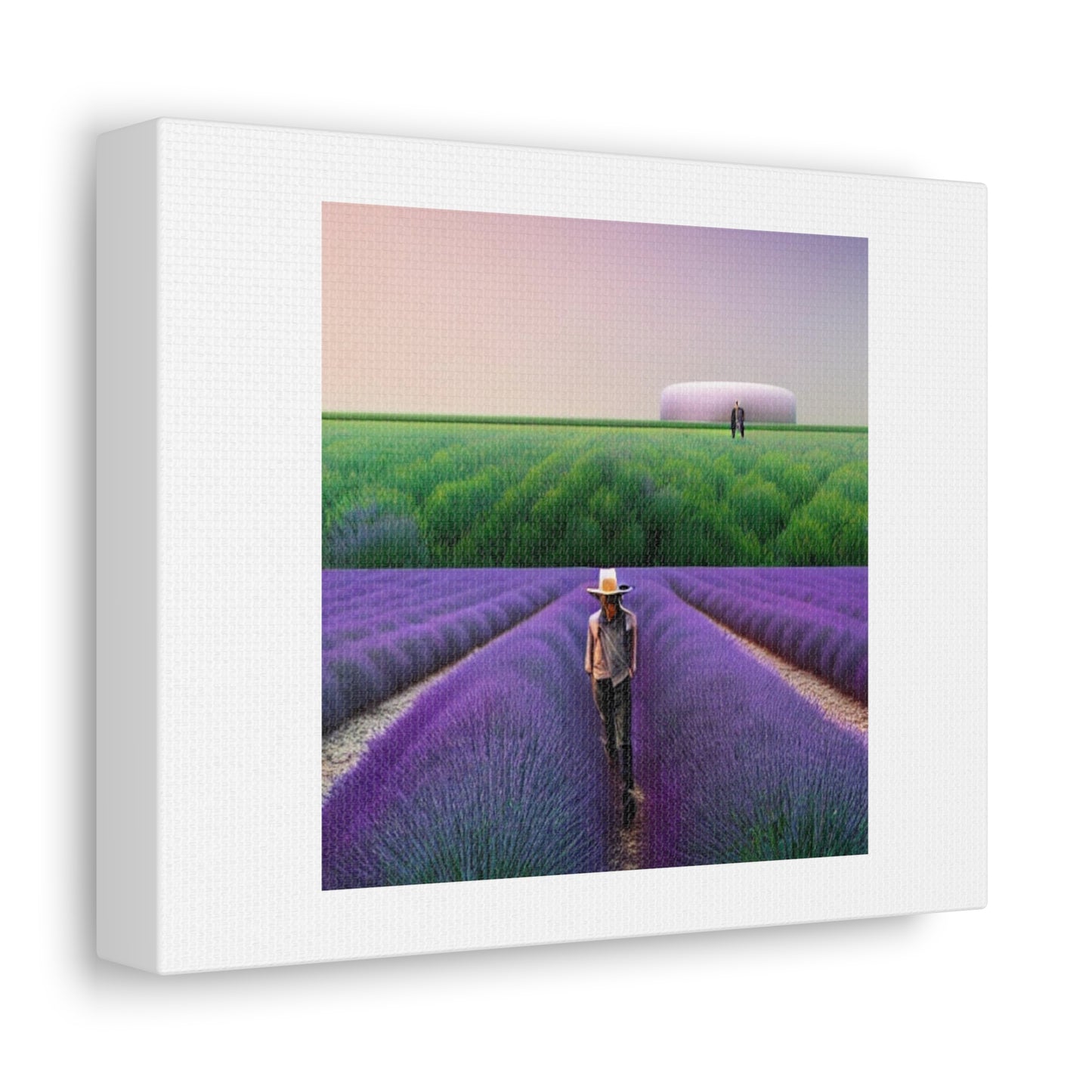 Adam Ant Face, Shot Purple Hat In a Lavender Field 'Designed by AI' on Canvas