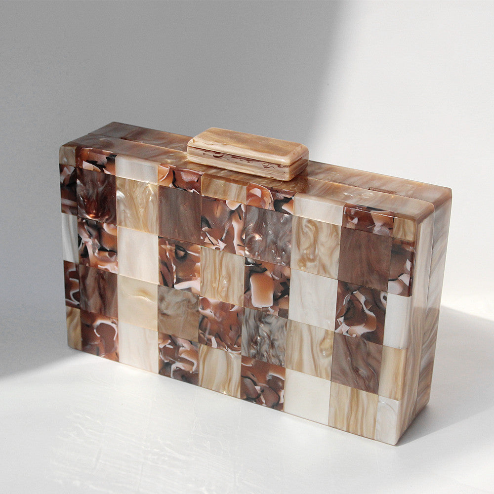 Onyx Acrylic Fashion Bag, All-Match Dinner Formal Clutch Bag