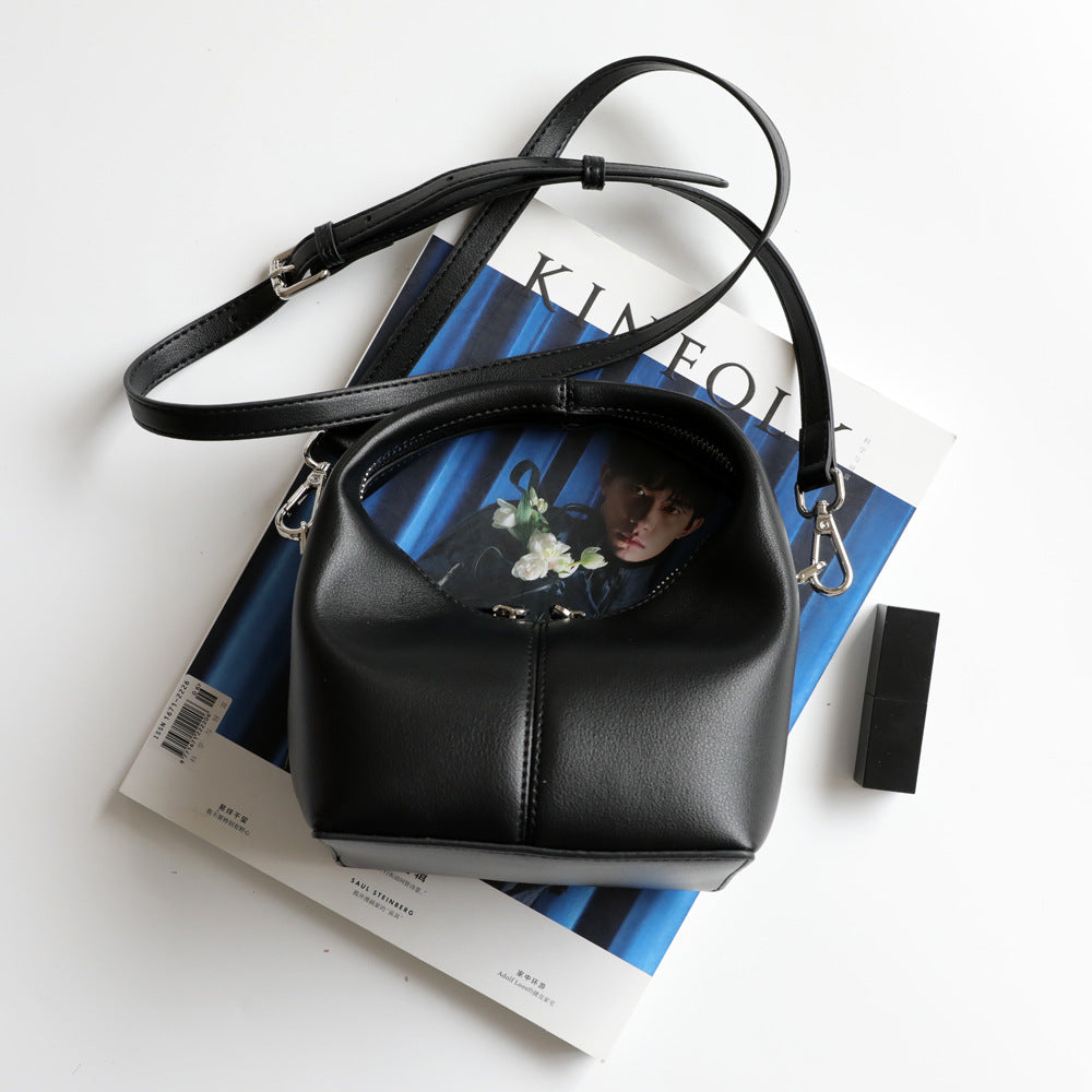 'Under The Bag' Cowhide Leather Hobo Bag, Fashion Messenger Bag, Candy Colours