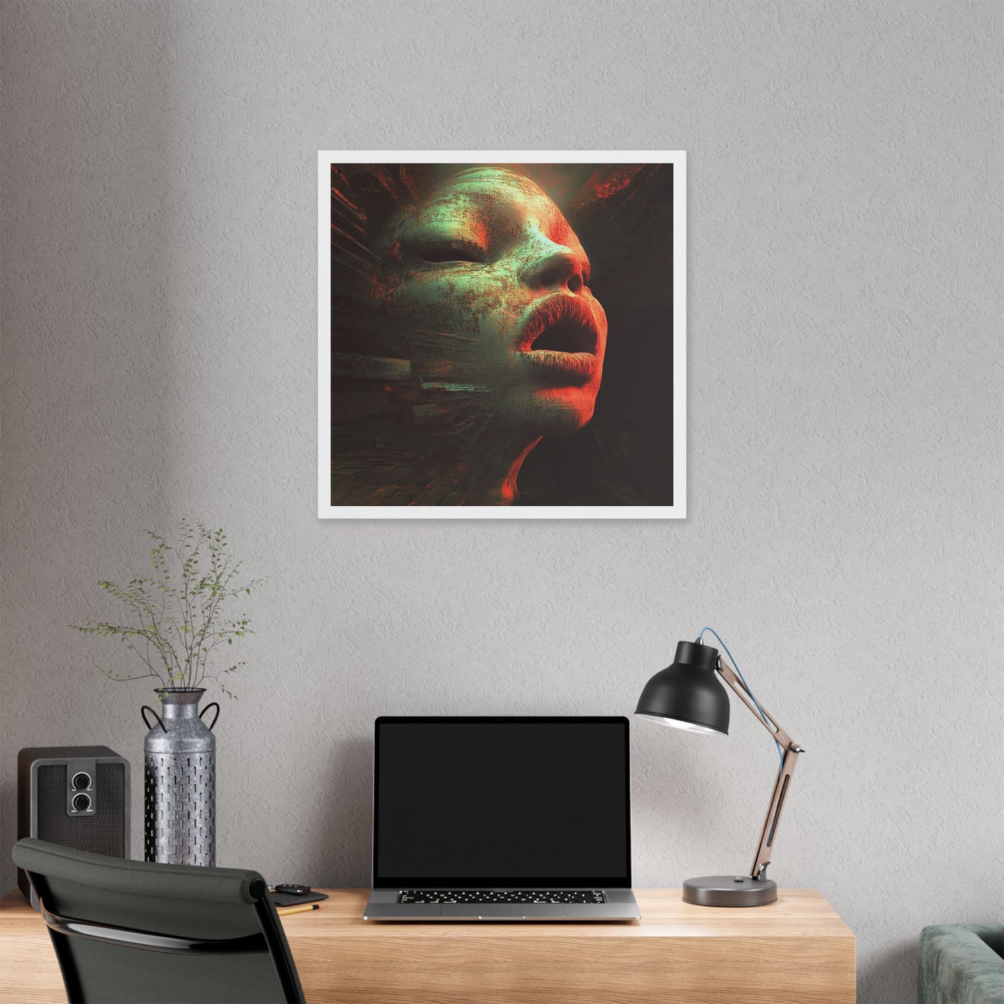 Red Shift Desire 'Designed by AI' Canvas Art Print