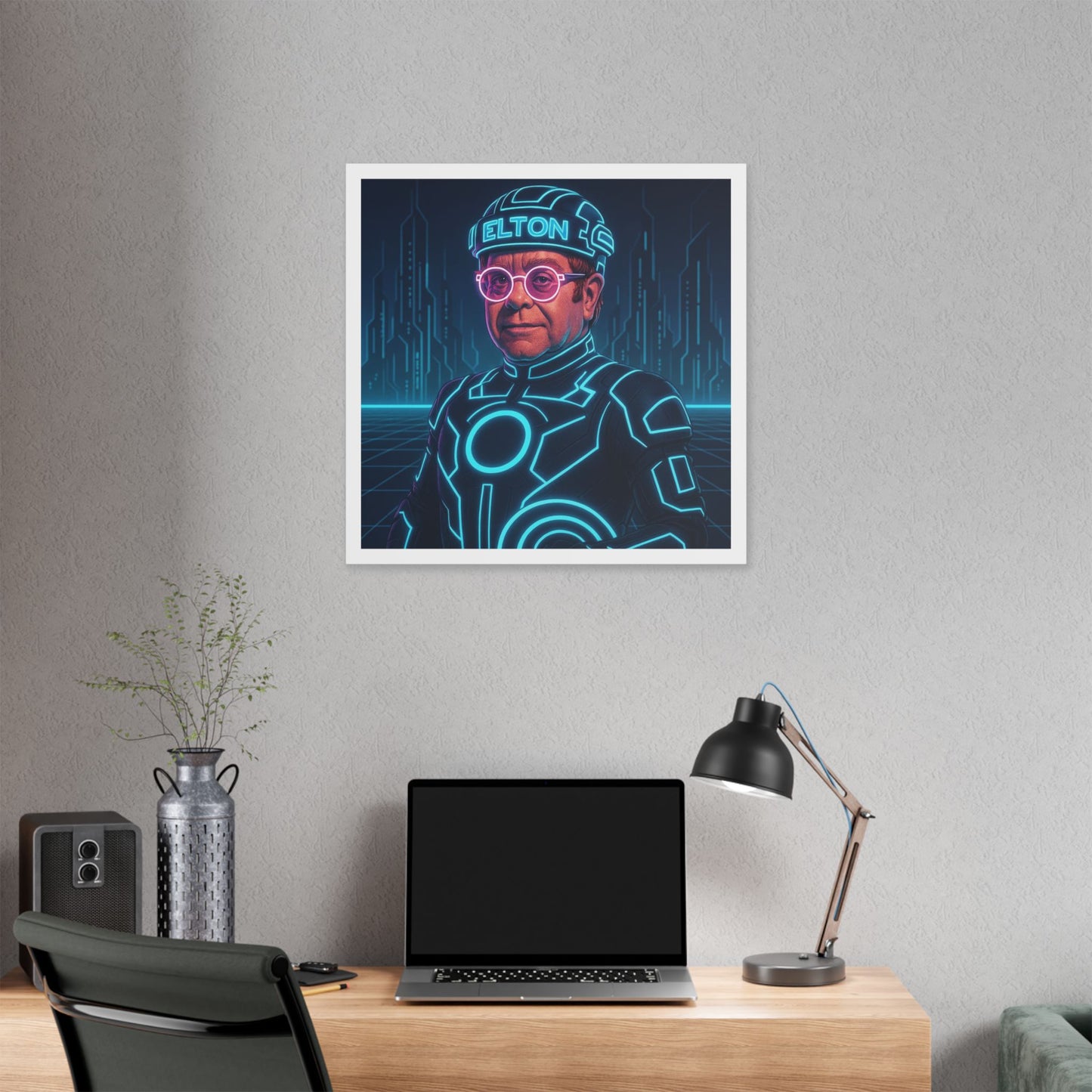 Elton Tron Absurdist Art 'Designed by AI' Canvas Art Print