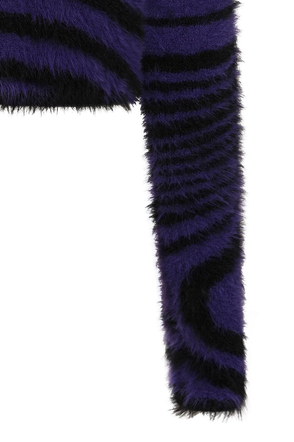 Banned Apparel Daphne Cropped Cut Jumper in Black and Purple