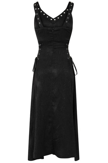 Banned Apparel Gothic High-Low Asymmetric Dress in Black