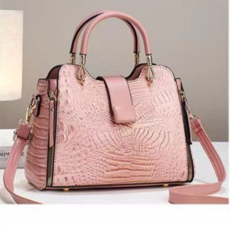 Leather Shoulder Messenger Crocodile Pattern Bag