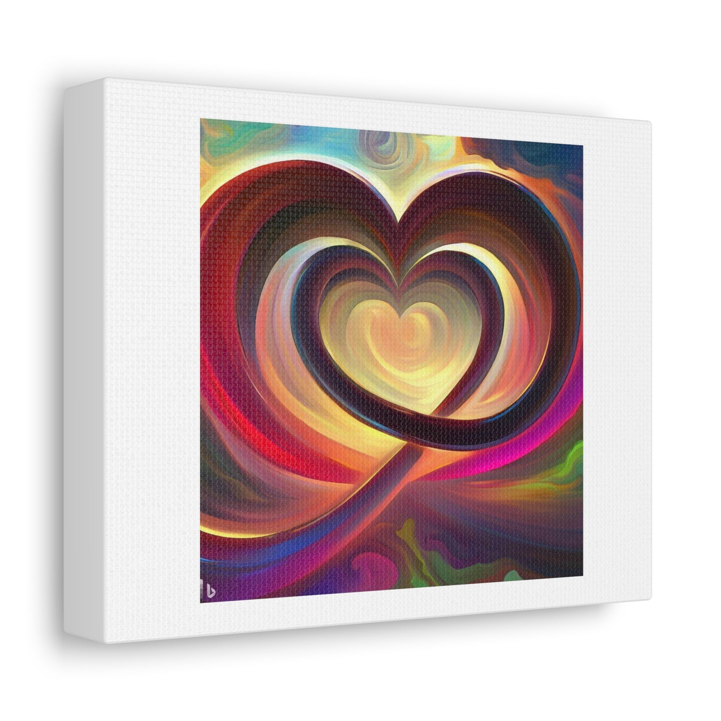 Infinite Love in the Art Style of Steve Burg 'Designed by AI' Print on Satin Canvas
