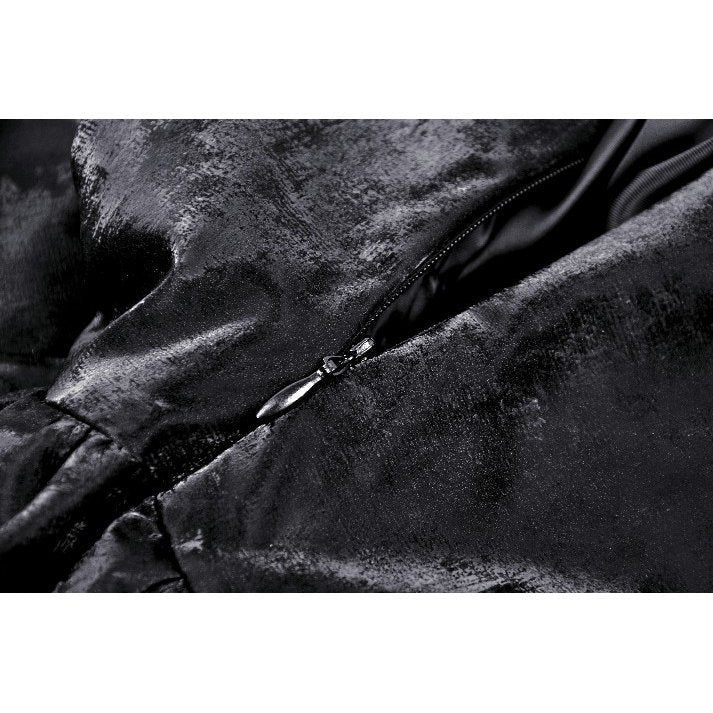 Dark in Love Harriet Punk Shiny Faux Leather Layered Dress