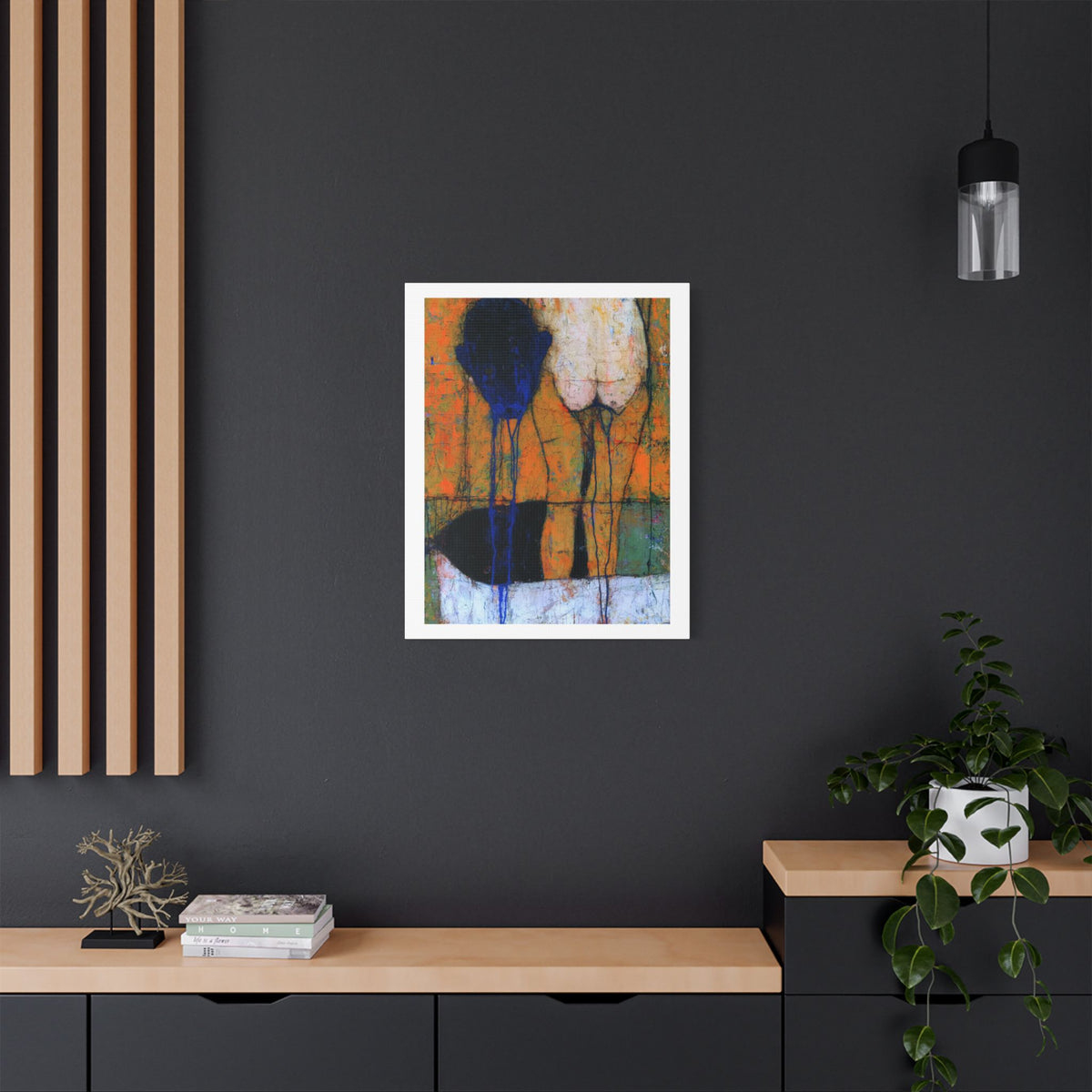 "Blue" Abstract Balloon Trees Canvas Wall Art