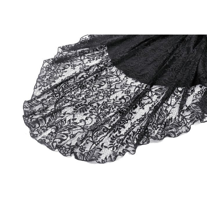 Dark in Love Gem Gothic Vine Lace-Tail Dress