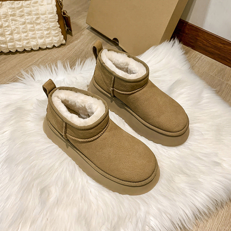 Plush Lined Snug Suede Ugg-Style Women's Boots