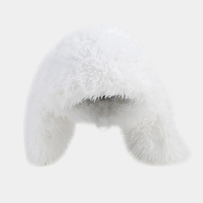 Plush Rabbit Ears Cute Ushanka Hat, Candy Colours