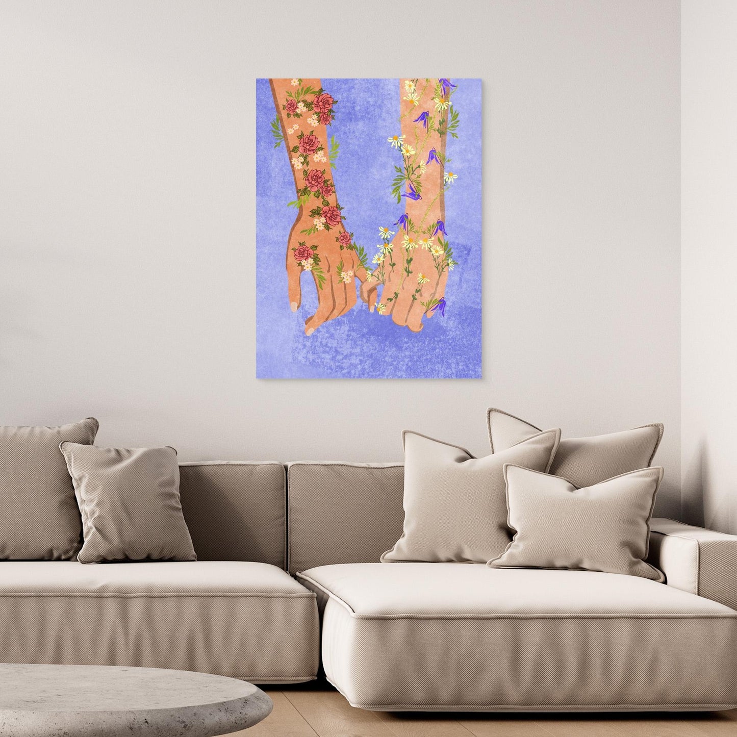 Holding Hands by Raissa Oltmanns, Canvas Art Print