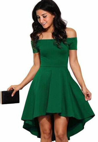 Vireous Off Shoulder Short Sleeve, Large Swallowtail Bardot Dress –  Vireous.Shop