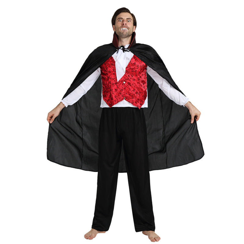 Dracula Halloween Vampire Stage Show, Unisex Fancy Dress Costume