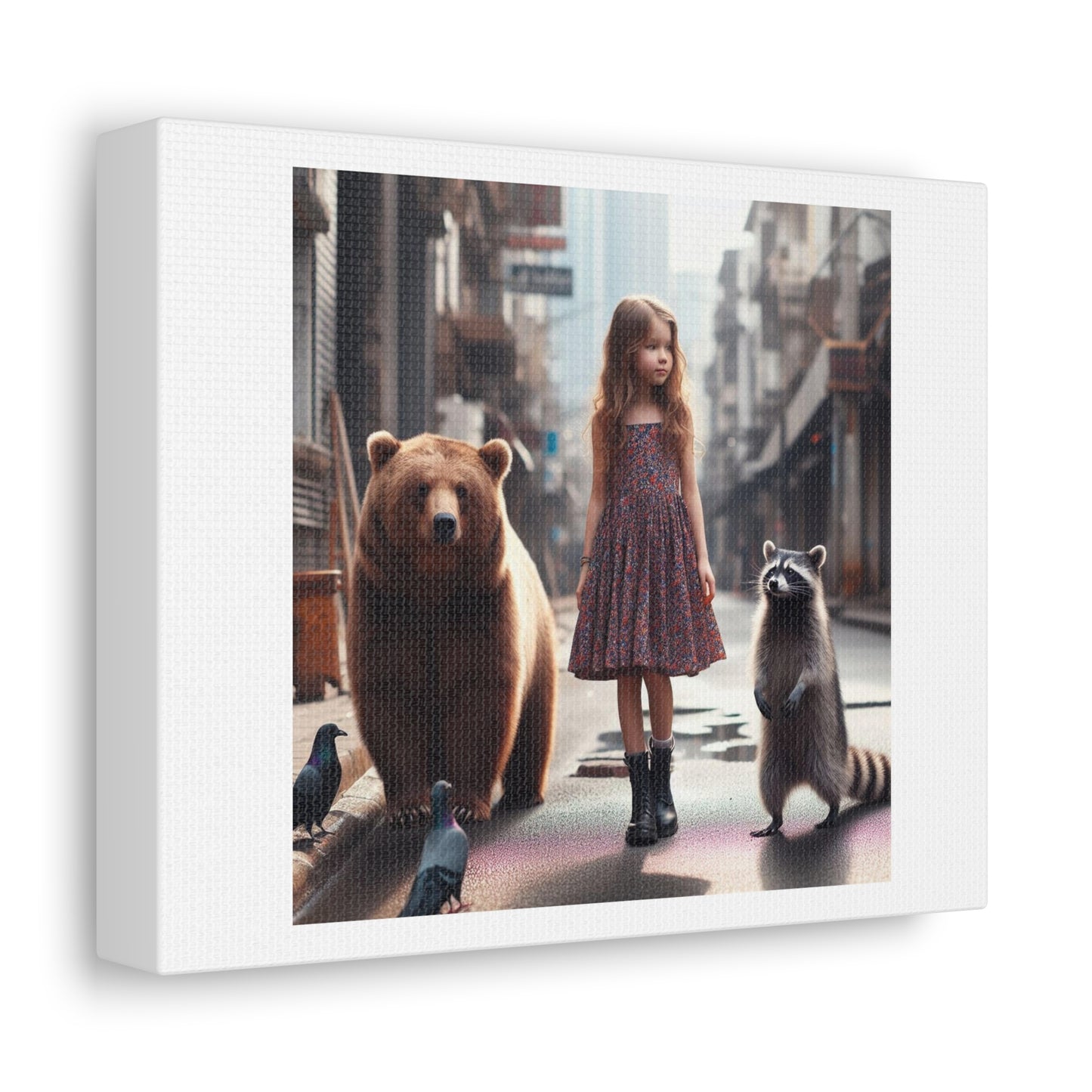 Your Vibe Attracts Your Tribe, Art Print 'Designed by AI' on Canvas