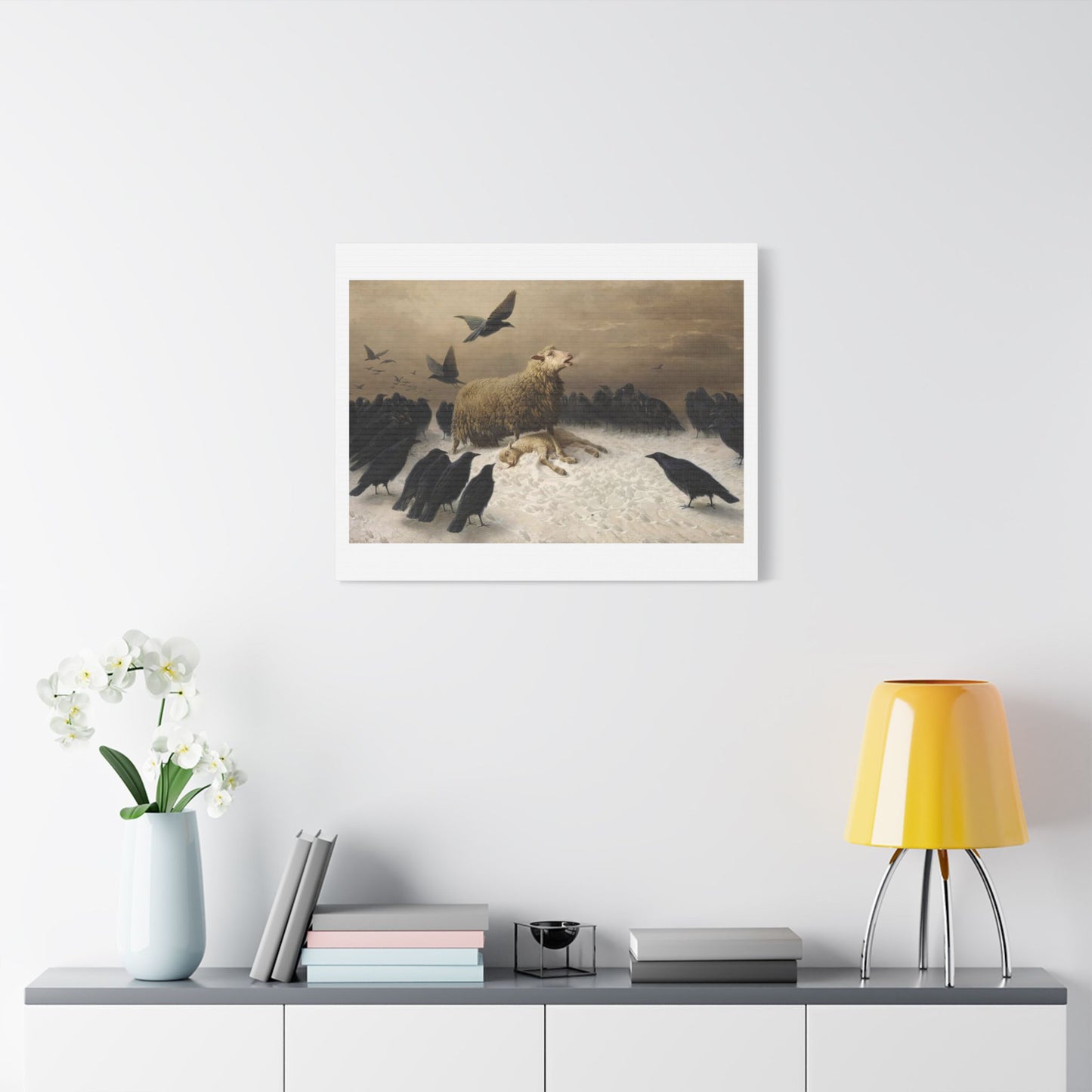 Anguish (1878) by August Friedrich Albrecht Schenck, from the Original, Print on Canvas