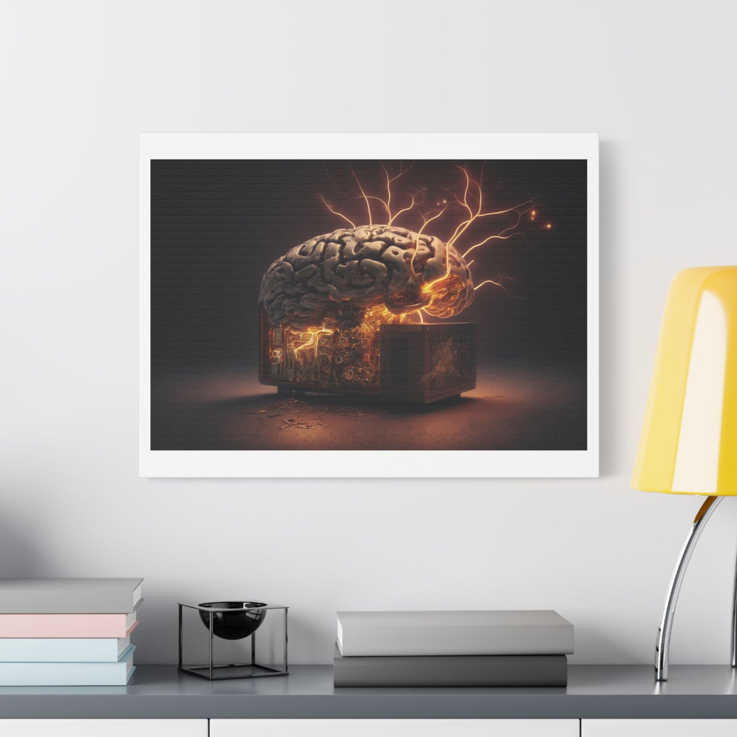 Advanced AI 'Designed by AI' Art Print on Canvas