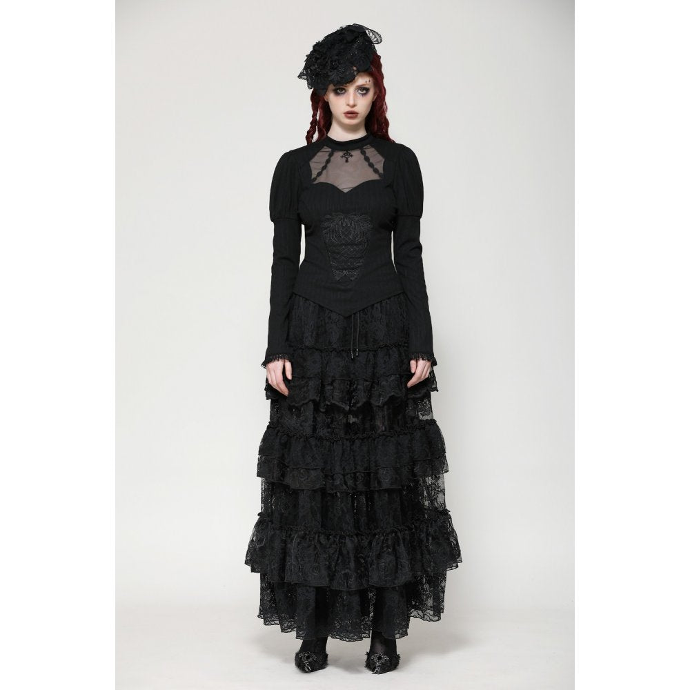 Dark in Love Cressida Gothic Princess Layered Cake Skirt