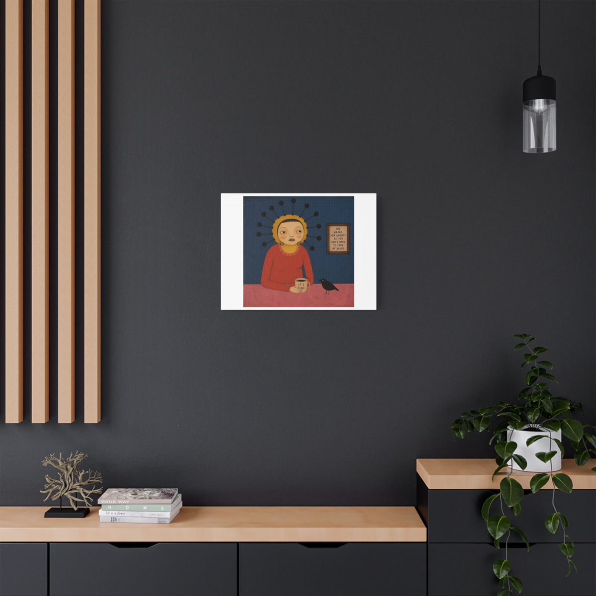 It's Fine IV, Cartoon Art Print on Canvas