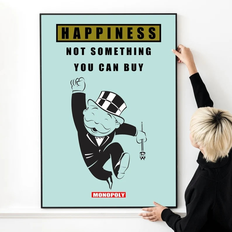 'No Risk No Reward' or 'Pay to Play' Art Gallery Living Room Decor, Monopoly Canvas Prints