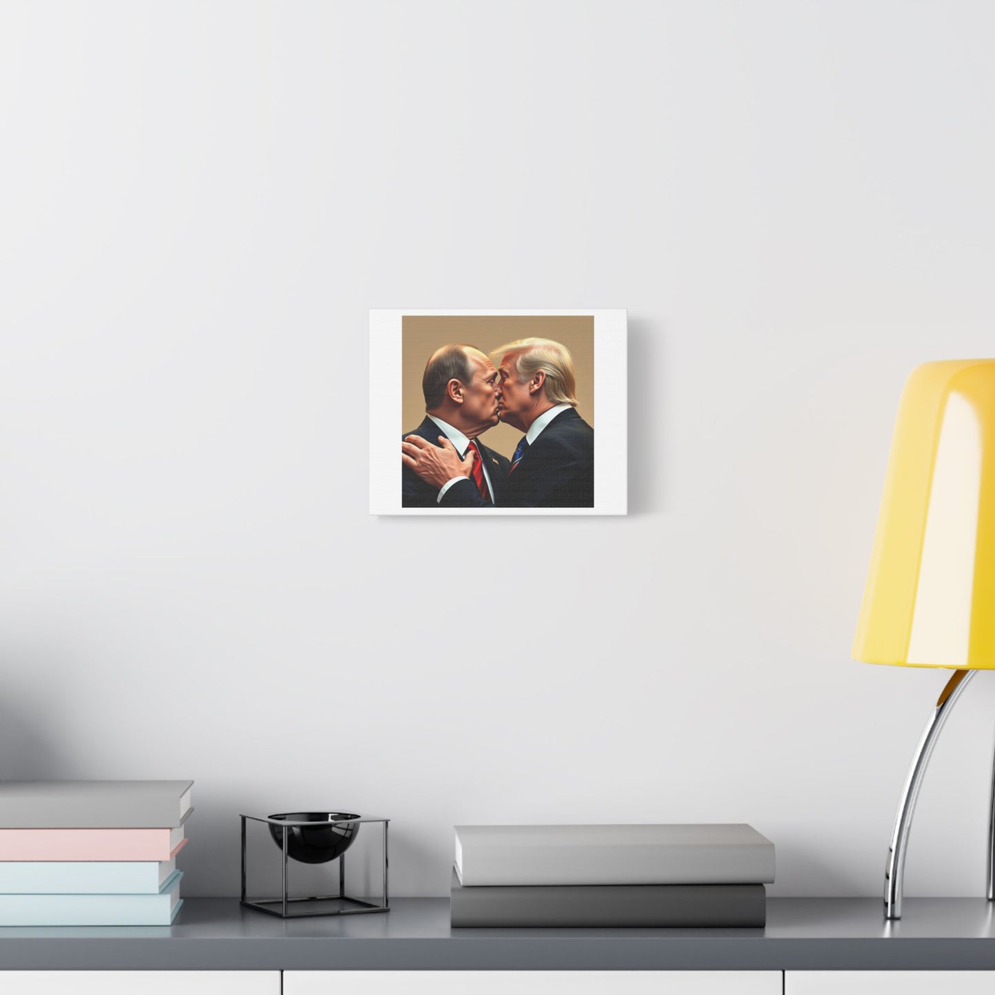 Forget About Peace, What We Need is Love, Trump and Putin Art 'Designed by AI' Print on Canvas