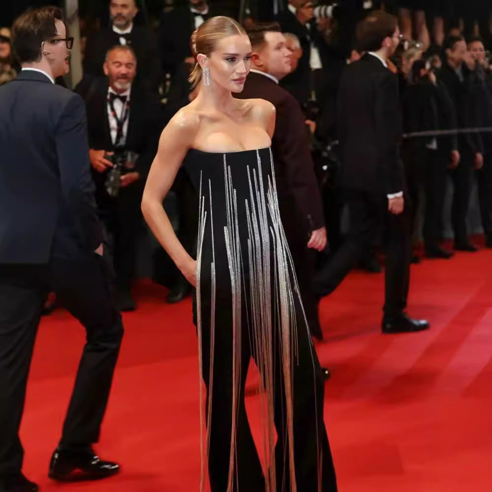 Evening Elegant Sparkling Tassels Women's Jumpsuit