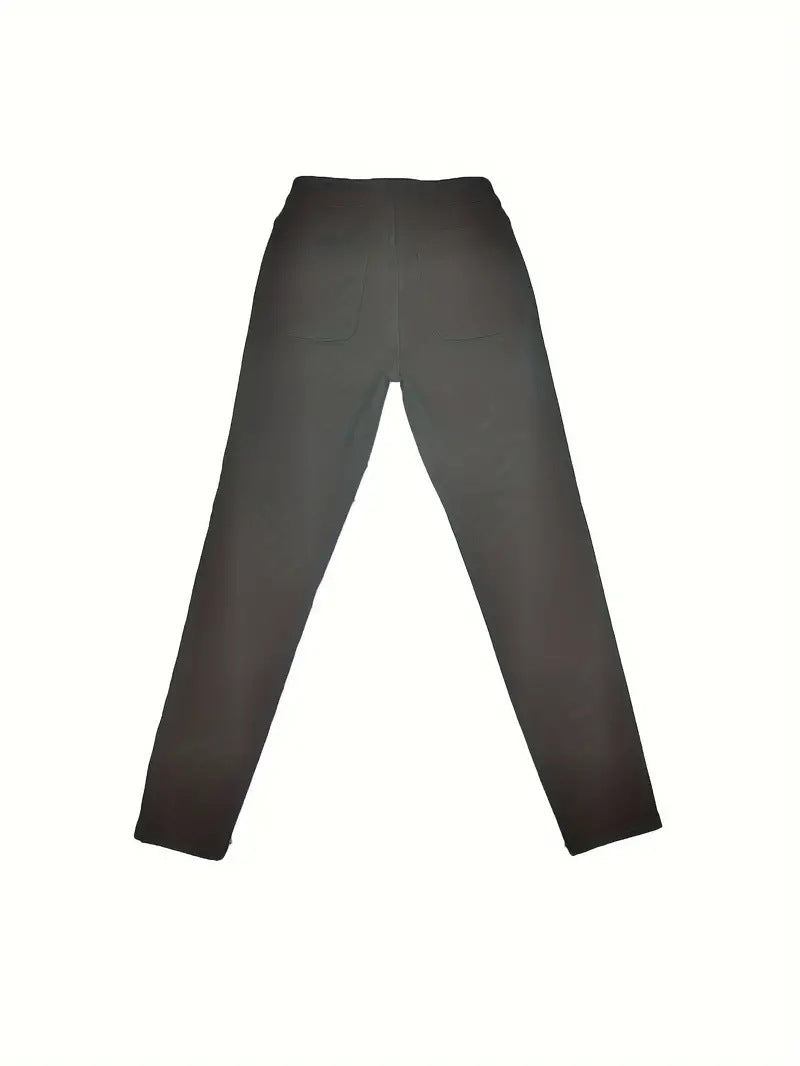 Classic Fleece-Lined Thickened Elastic Tight Leggings Jeans