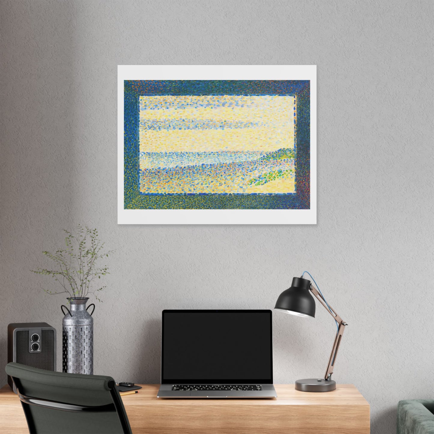 Seascape (Gravelines) by Georges Seurat (1890) from the Original, Canvas Art Print