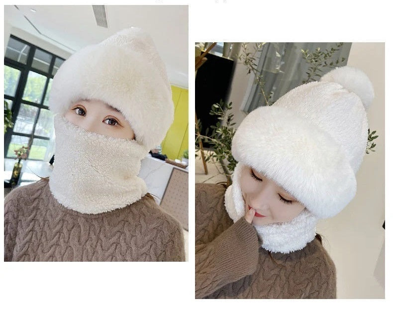 Women's Extreme Cold Series Bobble Hat, Integrated Neck Protection