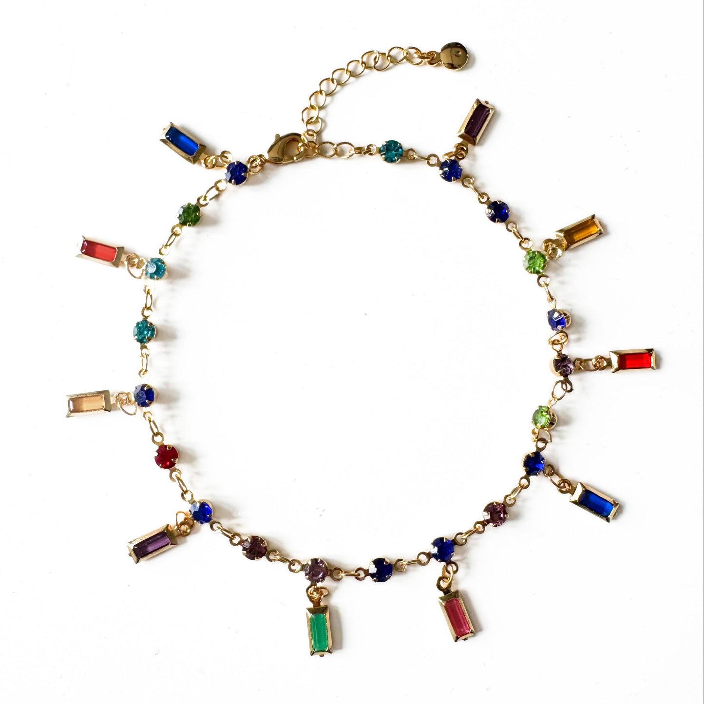Issa Luxe 18K Gold-Plated Jewelled Anklet