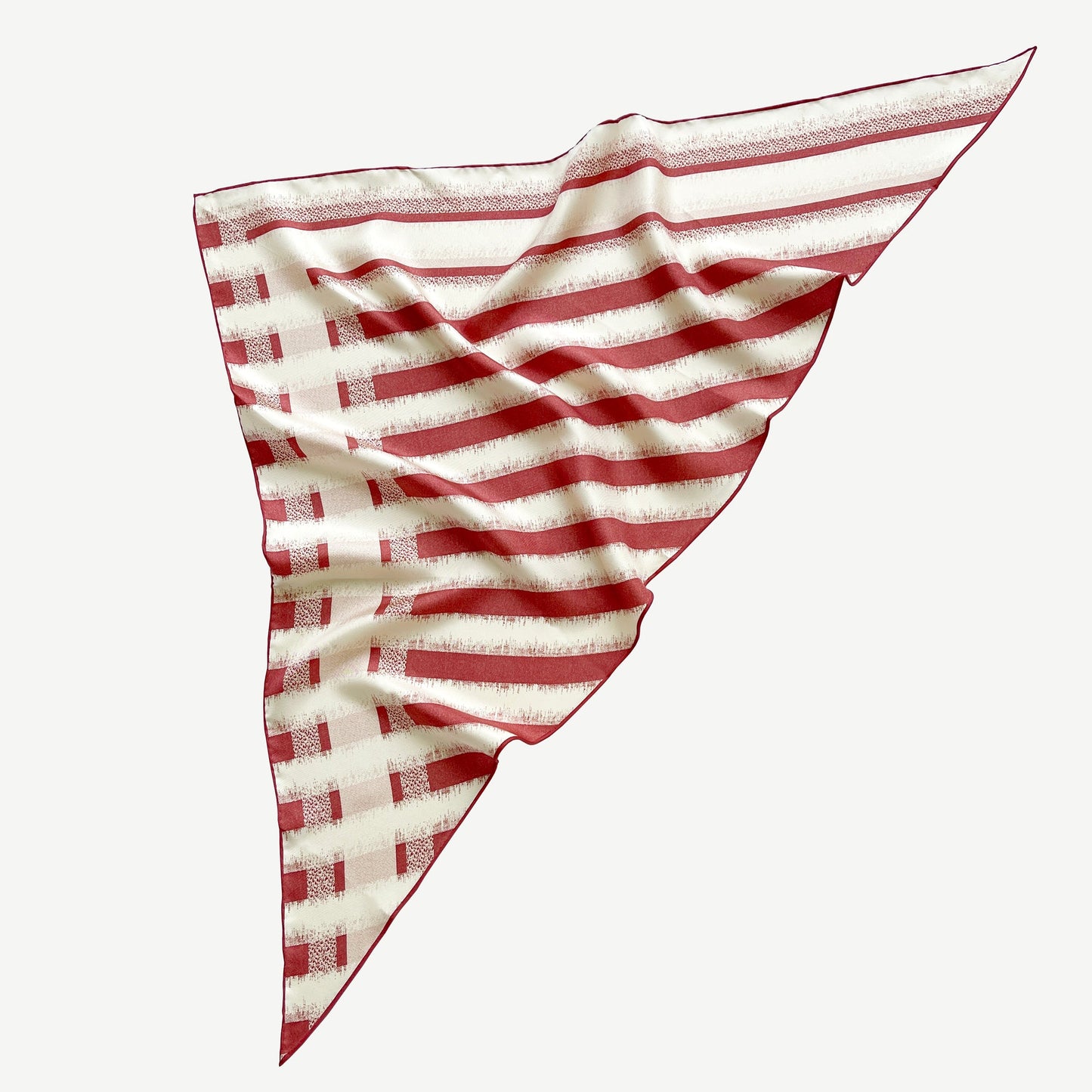 Timeless Stripes Silk Scarf, Double-Sided Print with Luxury Hand-Rolled, Sand-Washed Finish