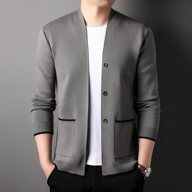 Minimalist Men's Sweater Short Coat