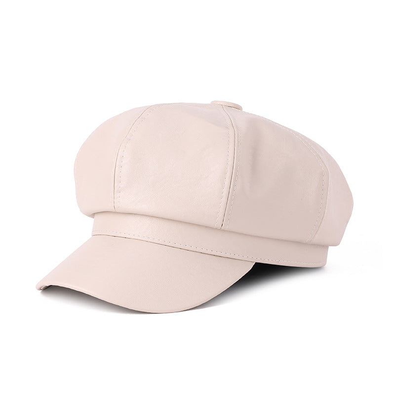 Unisex Leather Peaked Cap, Multi Colours