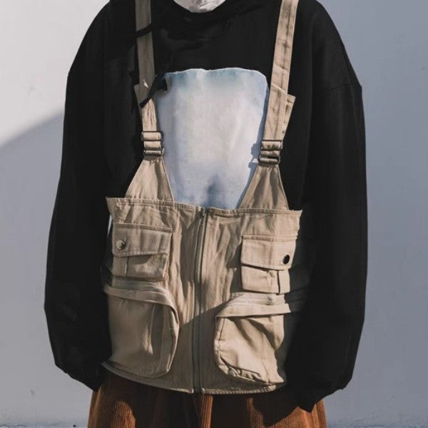 Avant Garde Casual Workwear-Style Men's Waistcoat