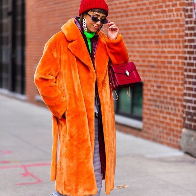 Vireous Faux Fur Rabbit Mink Long Coat, Multi Colours