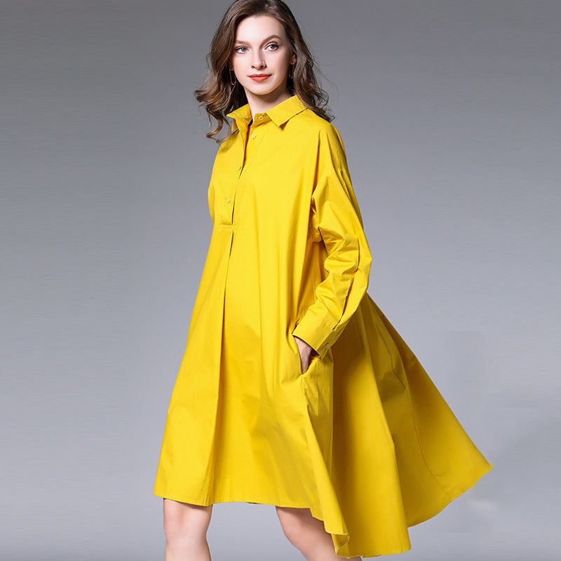 Vireous Loose-Fit Fashion Everyday Elegance Shirt Dress, Plus Sizes