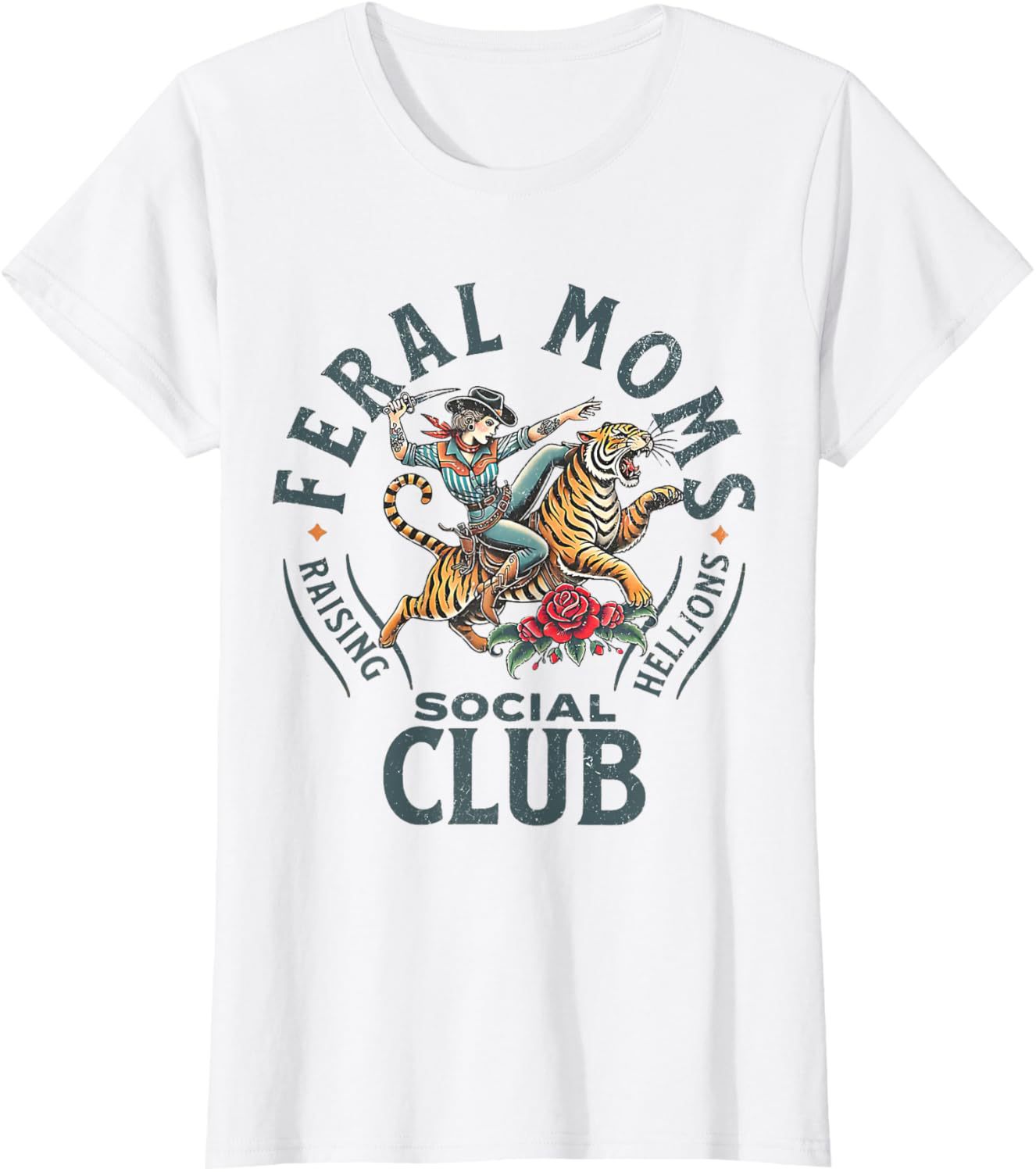 'Feral Moms Social Club' Women's Cotton T-Shirt