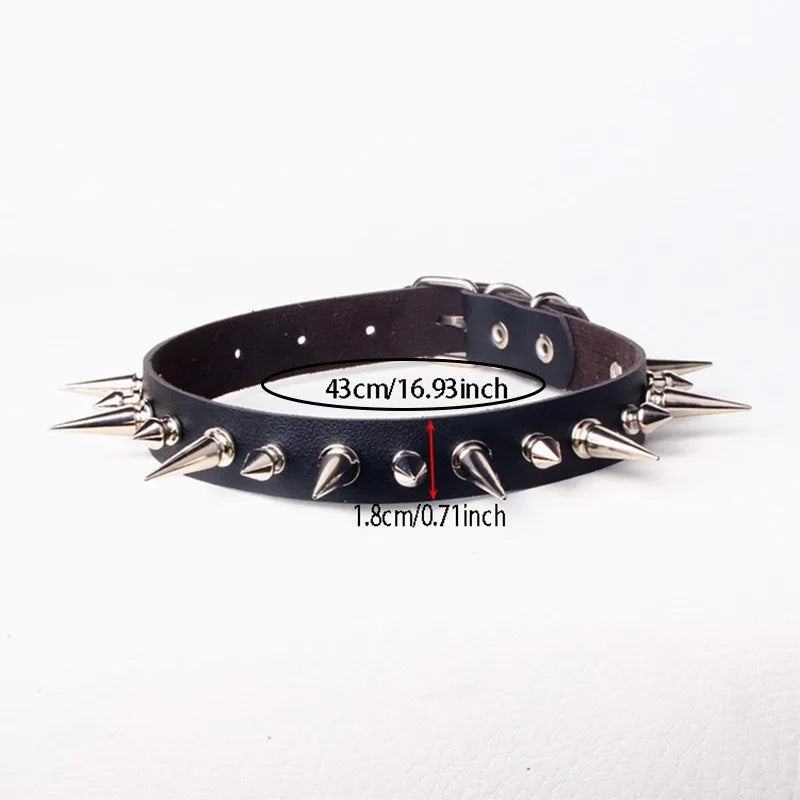 Dark Cross Punk Gothic Rivet Choker