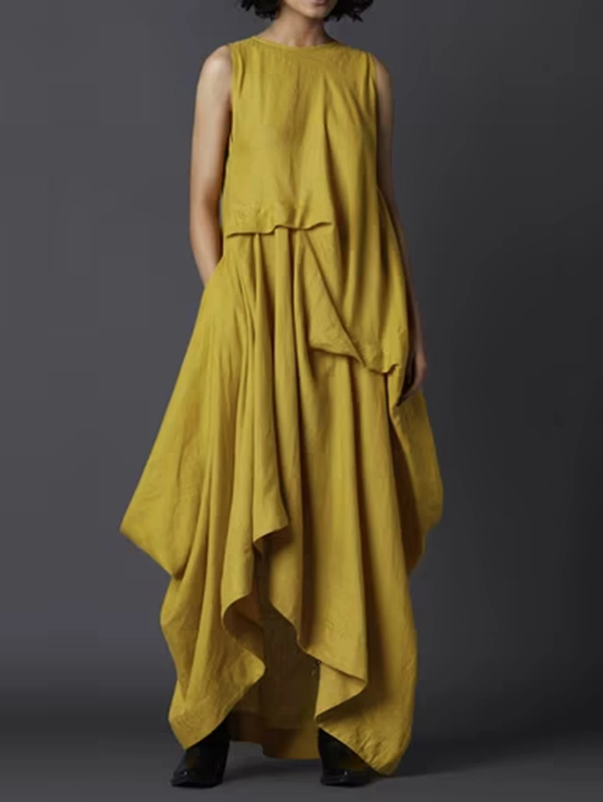 Summer Layered Pockets Dress, Fashion Casual Loose Tank Dress, Plus Si –  Vireous.Shop