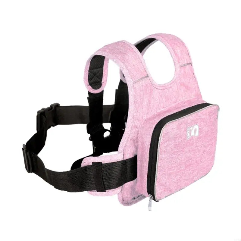 Universal Children's Motorcycle Safety Belt, Waist and Shoulder Belt with Storage Pocket